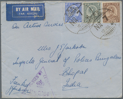 06272 Malaiische Staaten - Pahang: 1941 (12.7.), Sultan Sir Abu Bakar 12c. Ultramarine, 8c. Grey And 5c. B - Pahang