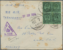 06280 Malaiische Staaten - Pahang: 1941 (9.10.), Airmail Cover Endorsed 'via Air Throughout' Bearing Sulta - Pahang
