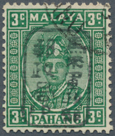 06288 Malaiische Staaten - Pahang: Japanese Occupation, 1942, General Issues, Small Seal Ovpts: On 3 C., C - Pahang