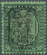 06298 Malaiische Staaten - Pahang: Japanese Occupation, 1942, General Issues, Small Seal Ovpts: On 50 C., - Pahang