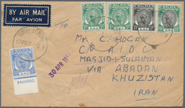 06311 Malaiische Staaten - Pahang: 1951 (17.4.), Airmail Cover Bearing Six Sultan Sir Abu Bakar Stamps (1c - Pahang