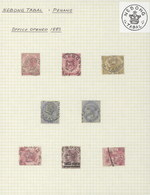 06330 Malaiische Staaten - Penang: 1883, NEBONG TABAL: Straits Settlements Eight Stamps Bearing Dateless C - Penang