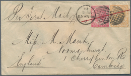 06332 Malaiische Staaten - Penang: 1887/1888, Straits Settlements QV 2c. Rose And 8c. Orange Used On Two C - Penang