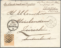 06341 Malaiische Staaten - Penang: 1895, 8c. Orange On Cover From "PENANG FE 23 95" To Zurich/Switzerland, - Penang