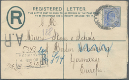 06367 Malaiische Staaten - Penang: 1908, 10 C. Registered "A.R. Envelope To Germany With Two 8 C Added, On - Penang
