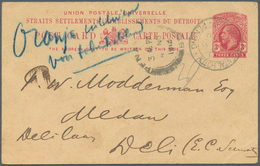 06371 Malaiische Staaten - Penang: 1913 Eastern & Oriental Hotel: Postal Stationery Card 3c. Carmine Of St - Penang