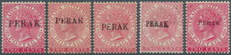 06482 Malaiische Staaten - Perak: 1884/1890, Straits Settlements QV 2c. Pale Or Bright Rose Wmkd. Crown CA - Perak