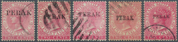 06484 Malaiische Staaten - Perak: 1884/1890, Straits Settlements QV 2c. Pale Or Bright Rose Wmkd. Crown CA - Perak