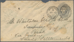 06507 Malaiische Staaten - Perak: 1892, Incoming GB Stationery Envelope 2½d. Grey "BROUGH MR 2 92", Addres - Perak