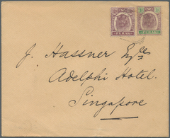 06519 Malaiische Staaten - Perak: 1898 (23 Jan.): Pre-UPU Cover From Teluk Anson To Singapore Franked By 1 - Perak