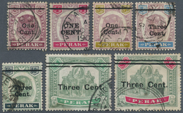 06527 Malaiische Staaten - Perak: 1900 Complete Set Of Seven Overprinted Stamps, From 1c. On 2c. To 3c. On - Perak