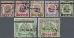 06528 Malaiische Staaten - Perak: 1900, Tiger Head And Elephants Definitives Complete Set Of Seven Fine Us - Perak