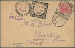 06559 Malaiische Staaten - Perak: 1906, Stationery Card 3c. Carmine Used From "KUALA KANGSAR 6 NO 1906" To - Perak