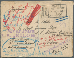 06571 Malaiische Staaten - Perak: 1909, Registered Cover From PARIT Addressed To A 1st Class Passenger Onb - Perak