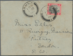 06582 Malaiische Staaten - Perak: 1911 (1.12.), Tiger 4c. Grey/scarlet Single Use On Cover From GULA To Lo - Perak