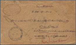 06590 Malaiische Staaten - Perak: 1913/1914, PARIT BUNTAR: Two Commercial Covers Bearing FMS Tiger Stamps - Perak