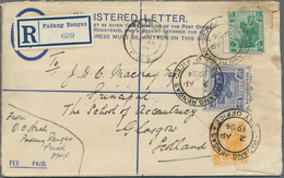 06618 Malaiische Staaten - Perak: 1924, Uprated Registered Stationery Envelope 10c. Blue (RE3a) Used From - Perak