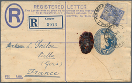 06647 Malaiische Staaten - Perak: 1931 (20.2.), Federated Malay States Registered Letter 15c. Blue 'Tiger - Perak