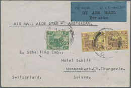 06648 Malaiische Staaten - Perak: 1932 (1.7.), Airmail Cover 'Alor Star - Amsterdam Bearing 12 FMS Tiger S - Perak