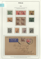 06654 Malaiische Staaten - Perak: 1933, IPOH: Federated Malay States Tiger 35c. Scarlet/purple And 5c. Bro - Perak