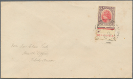 06666 Malaiische Staaten - Perak: 1935, 40c. Scarlet/dull Purple, Bottom Marginal Copy With (partial) Impr - Perak