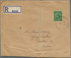 06691 Malaiische Staaten - Perak: 1938, Registered Letter Addressed To Graz, Austria With 50c Sultan Tied - Perak