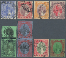 06699 Malaiische Staaten - Perak: 1938/1941, Sultan Iskander Definitives Part Set Of 17 Incl. The $-values - Perak