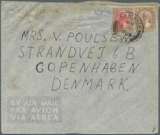 06720 Malaiische Staaten - Perak: 1939, ULU BERNAM: Airmail Cover Bearing Sultan Iskandar 40c. Scarlet/pur - Perak