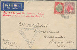 06737 Malaiische Staaten - Perak: 1940, THE WARTIME PERIOD, Cover From Ipoh/Perak To Scottland, Flown By B - Perak