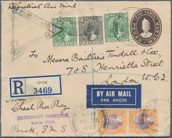 06740 Malaiische Staaten - Perak: 1940, THE WARTIME PERIOD, Perak Postal Stationery Envelope Of 1940 Regis - Perak