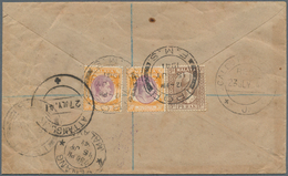 06742 Malaiische Staaten - Perak: 1941, PERAK STAMP SHORTAGE: Perak, 5 C Brown Together With Straits Settl - Perak