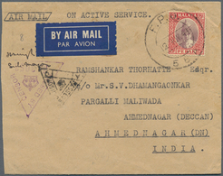 06748 Malaiische Staaten - Perak: 1941 (12.11.), On Active Service Airmail Cover Bearing Single Sultan Isk - Perak