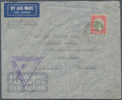 06755 Malaiische Staaten - Perak: 1941 (8.8.), Sultan Iskandar $2 Green/scarlet On Airmail Cover Headed 'T - Perak