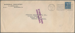 06758 Malaiische Staaten - Perak: 1941 (10.11.), Company Cover From Jonesboro/USA Bearing 5c. Definitive A - Perak