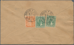 06760 Malaiische Staaten - Perak: 1941, (25.10.), Local Cover (small Fault) Sent From Teluk Anson To Bagan - Perak