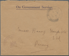 06763 Malaiische Staaten - Perak: 1941 (18.8.), Stampless Official 'On Government Service' Cover Used With - Perak