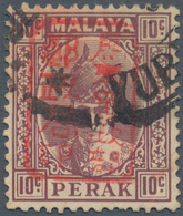 06773 Malaiische Staaten - Perak: Japanese Occupation, 1942, General Issues, Small Seal Ovpts: In Red On 1 - Perak