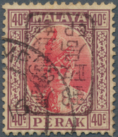 06777 Malaiische Staaten - Perak: Japanese Occupation, 1942, General Issues, Small Seal Ovpts: On 40 C., I - Perak