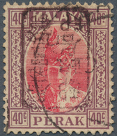 06778 Malaiische Staaten - Perak: Japanese Occupation, 1942, General Issues, Small Seal Ovpts: On 40 C., I - Perak
