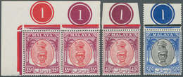 06804 Malaiische Staaten - Perak: 1950/1952, Sultan Yussuf Izzuddin Shah Definitives 18 Different Values I - Perak