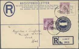 06810 Malaiische Staaten - Perak: 1954/1955, Three Registered Letters Sultan Yussuf Izzuddin Shah 20c. Blu - Perak