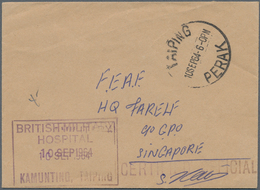 06815 Malaiische Staaten - Perak: 1964 (10.9.), Stampless Official Cover From TAIPING To Singapore With Vi - Perak