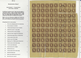 06847 Malaiische Staaten - Sarawak: 1871 3c. Brown/yellow Reconstructed Sheet Of 100 Of Pane F Consists Of - Sonstige & Ohne Zuordnung