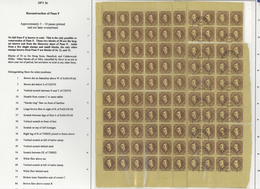 06847 Malaiische Staaten - Sarawak: 1871 3c. Brown/yellow Reconstructed Sheet Of 100 Of Pane F Consists Of - Autres & Non Classés