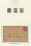 06865 Malaiische Staaten - Sarawak: 1888/1905, 4 CENTS On 3 C Red Postal Stationery Card With Cds SIMANGGA - Autres & Non Classés