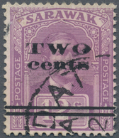 06915 Malaiische Staaten - Sarawak: 1923, Sir Charles Vyner Brooke 2nd Printing Surcharge (bars ¾ Mm Apart - Other & Unclassified