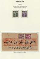 06947 Malaiische Staaten - Sarawak: 1934/1940, 1 C Purple And 4 C Bright Purple (SG 106, 109), Mixed Frank - Other & Unclassified