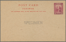 06953 Malaiische Staaten - Sarawak: 1934, Complete Set Of Sir Charles Vyner Brooke 2 C Green, 4 C Violet, - Other & Unclassified