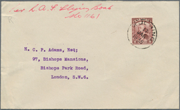 06956 Malaiische Staaten - Sarawak: 1935 (17.1.), Sir Charles Vyner Brooke 8c. Red-brown Single Use On Cov - Other & Unclassified