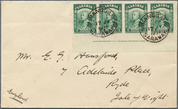 06973 Malaiische Staaten - Sarawak: 1937 Cover From Simanggang To England Franked By 1934 2c. Green Bottom - Andere & Zonder Classificatie
